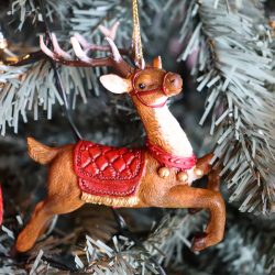 Reindeer Ornament - Vintage Inspired