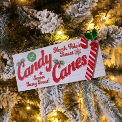 Candy Cane Sign Ornament